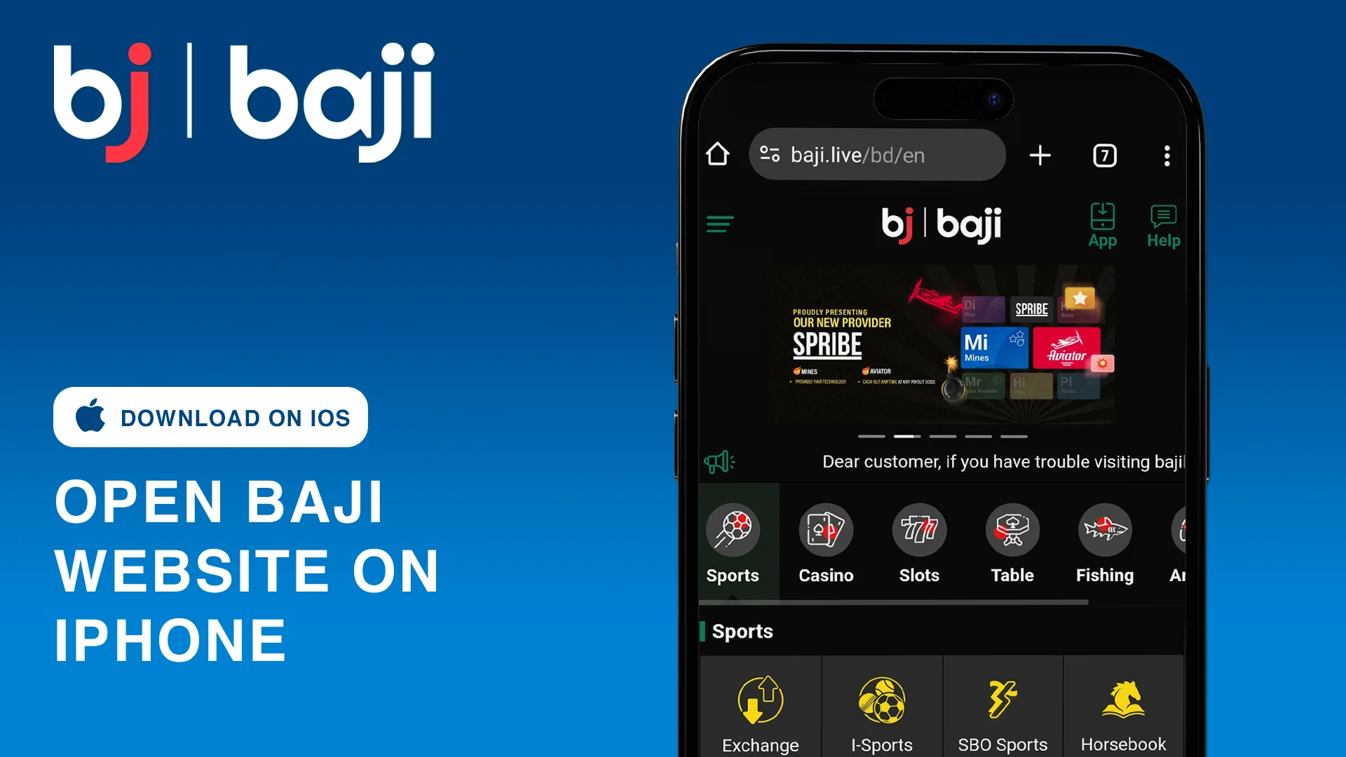 Open Baji Mobile App on iPhone