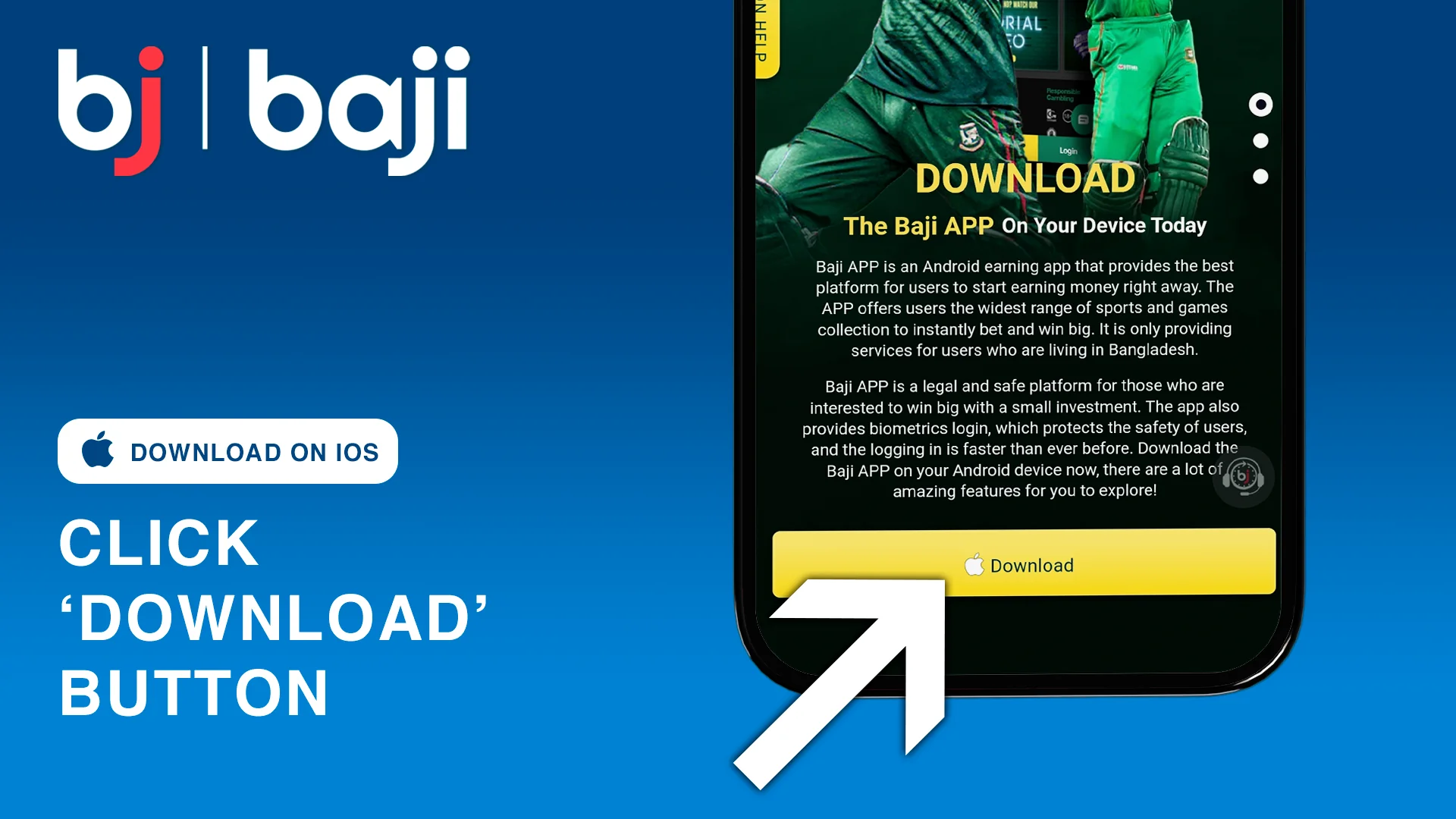 Click big yellow 'Download' button to start downloading Baji iOS App