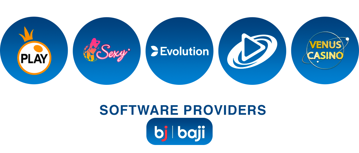 Baji-এ সমস্ত লাইভ গেম বেশিরভাগই পাঁচটি উচ্চ-বিশ্বস্ত সফ্টওয়্যার প্রদানকারীর সাথে সরবরাহ করা হয়