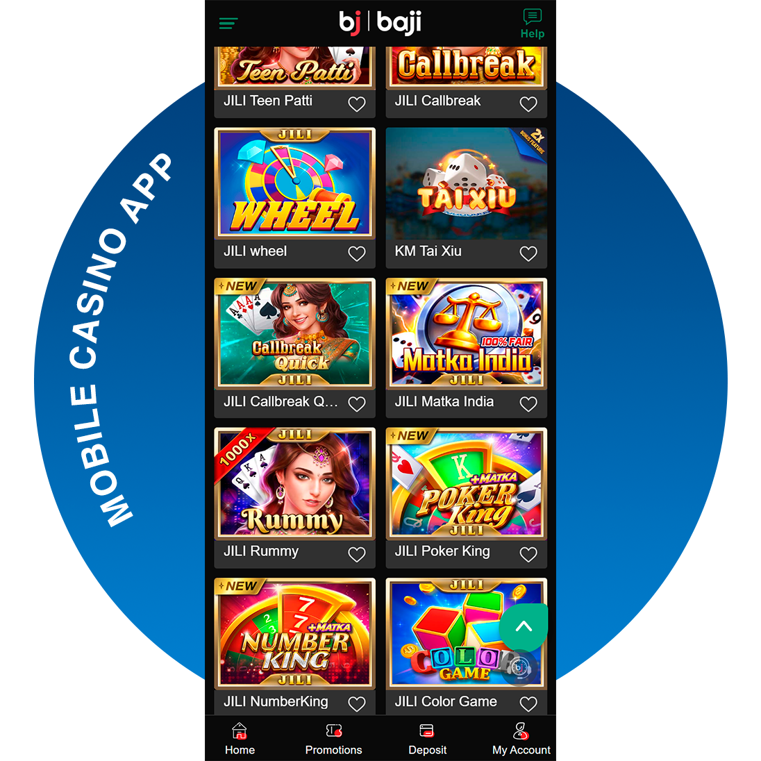 Enjoy dozens of slots, live games and other casino activities with Baji Casino App
