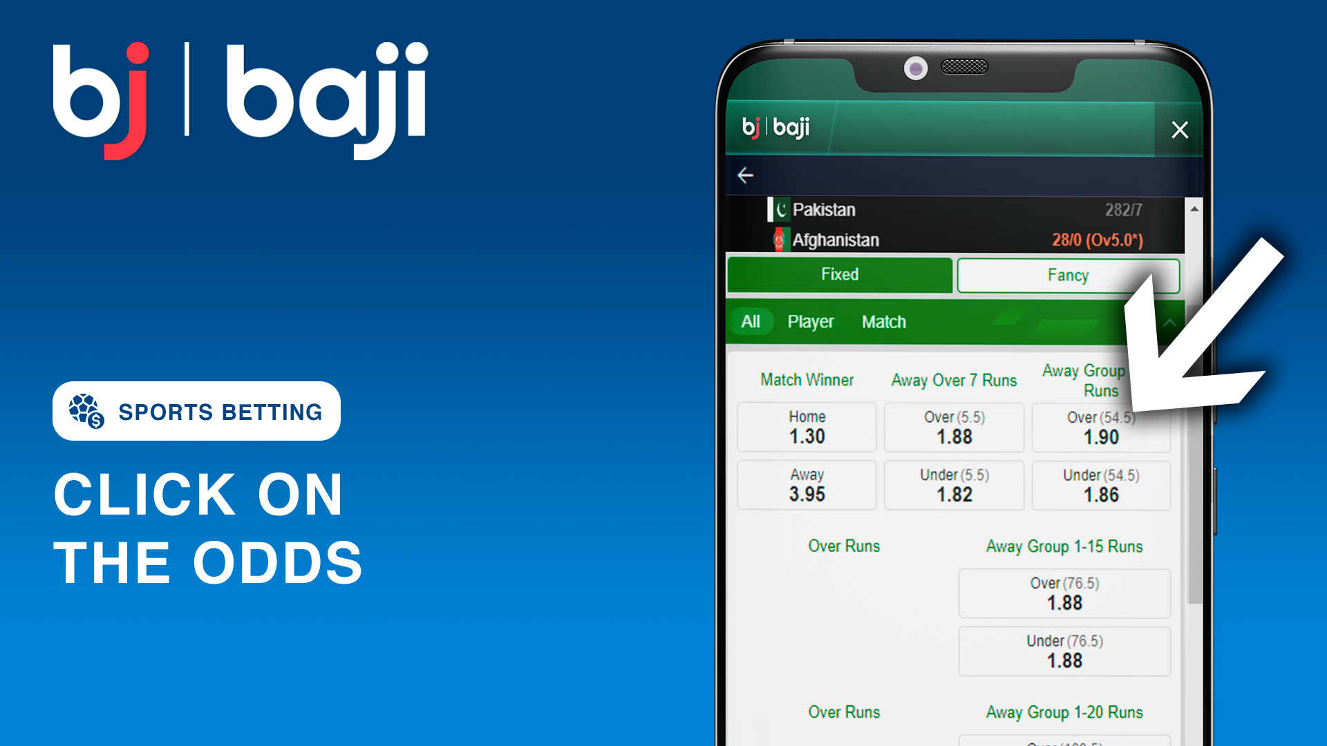 মেনুতে একটি মতভেদ নির্বাচন করুন - Baji ক্যাসিনো