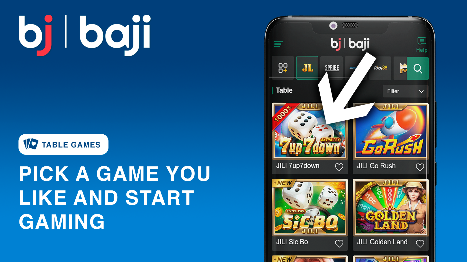 টেবিল গেমগুলির মধ্যে একটি বেছে নিন এবং গেমিং শুরু করুন - Baji Bangladesh