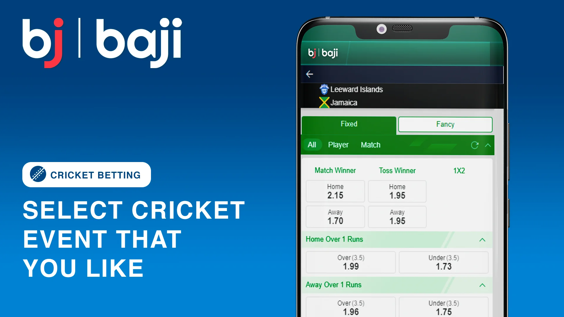 Select Cricket Event that you like to bet on - Baji Bangladesh