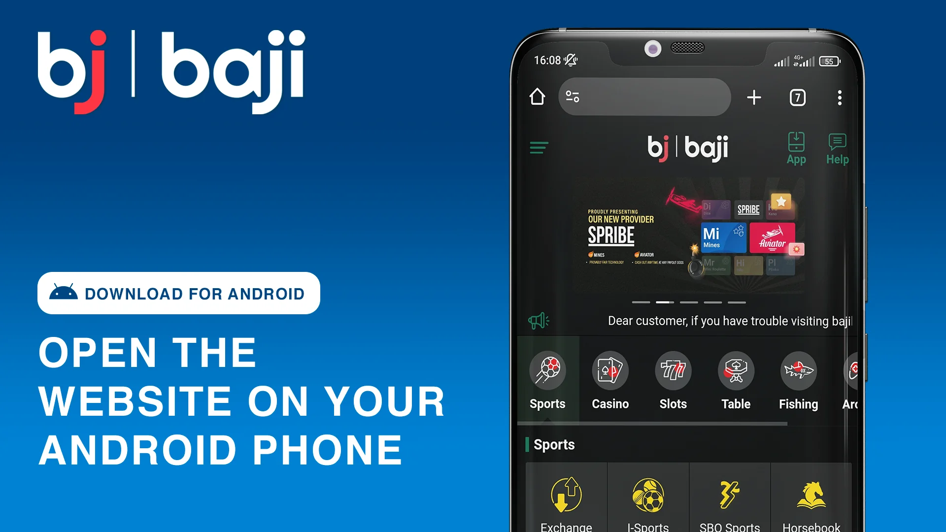 Open Baji Mobile App to start downloading Baji Application