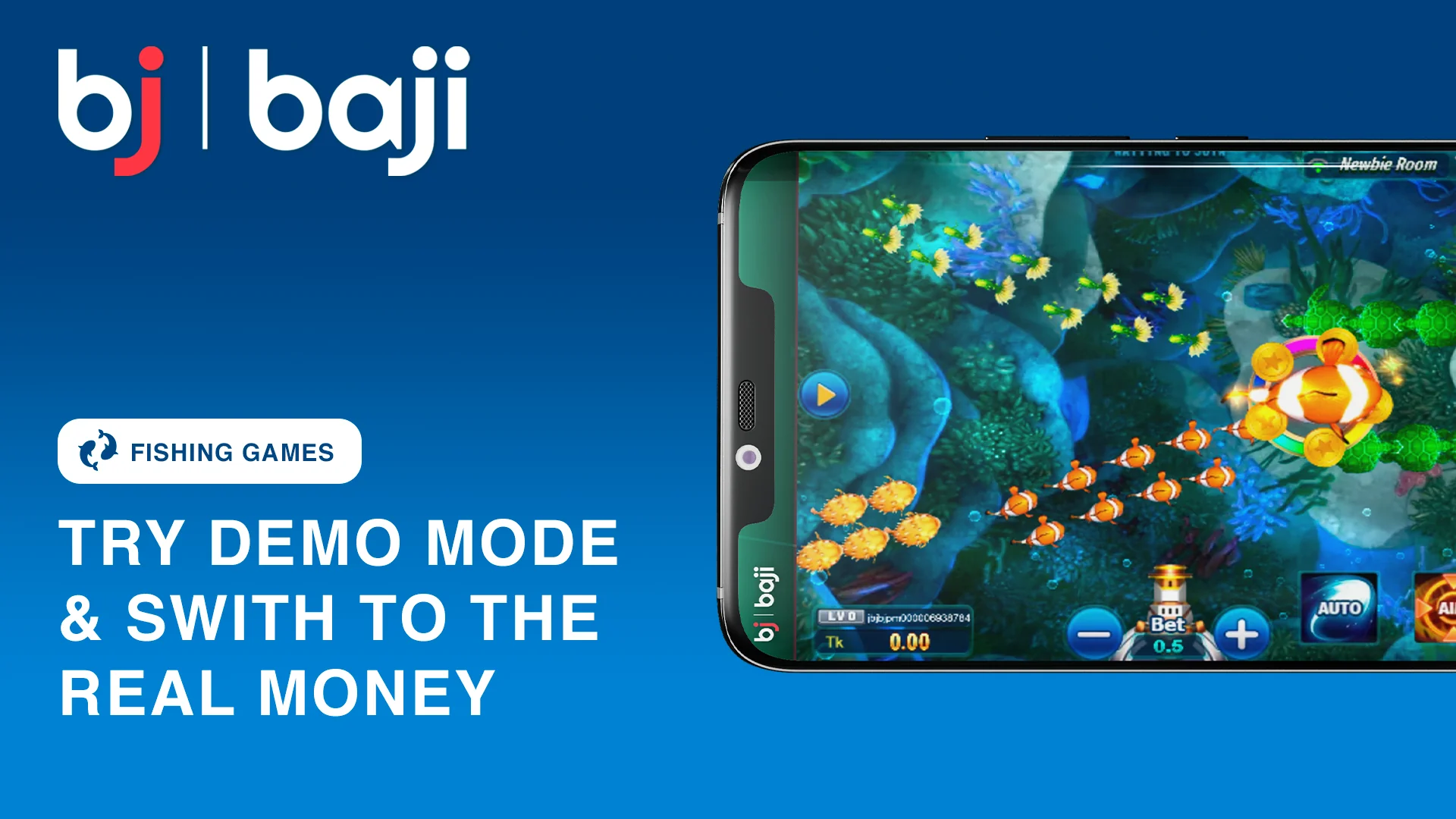 Try Demo Mode and switch to the real money gaming - Baji Casino