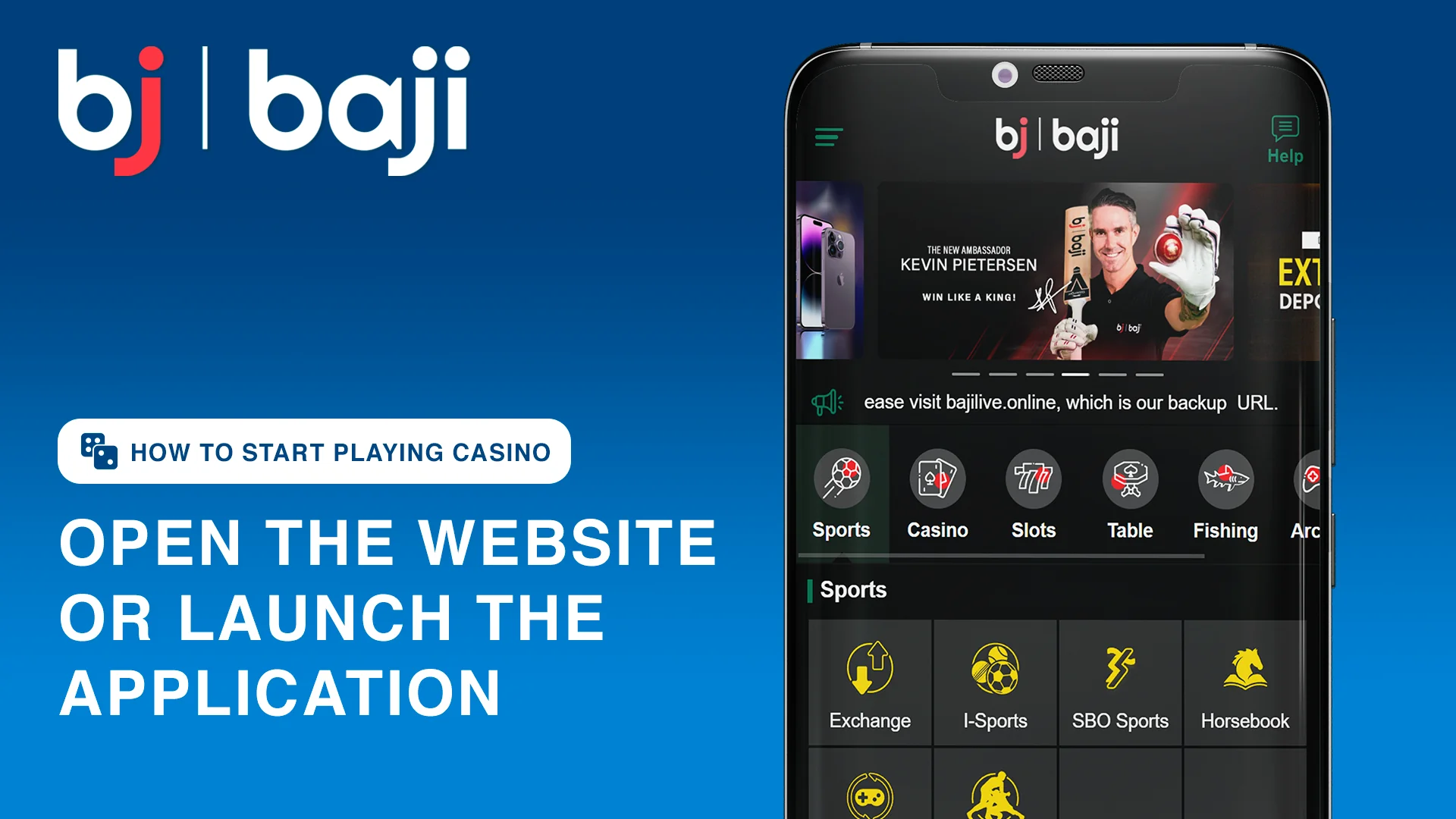 To start playing the casino, open Baji Official Website or App