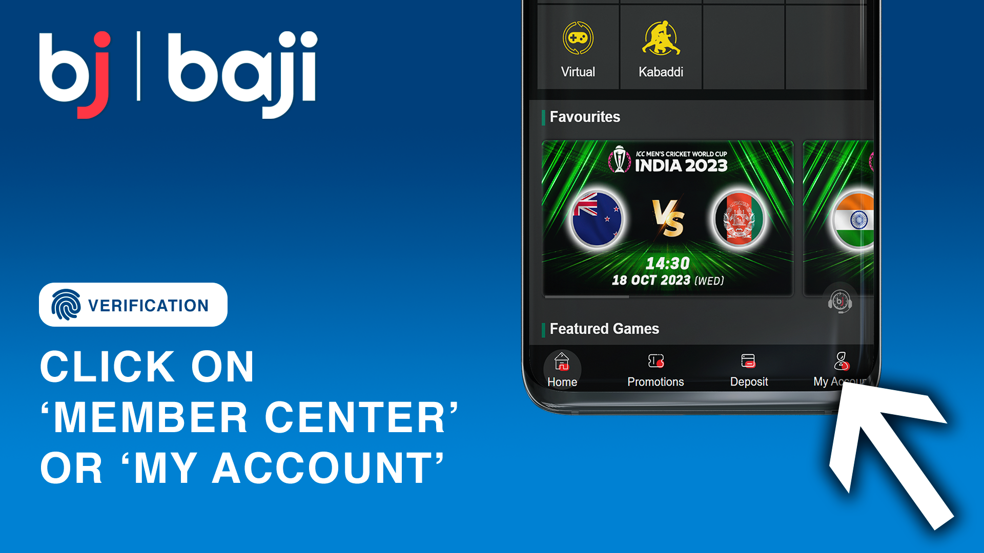 Go to the Account using 'Member Center' or 'My Account' Link