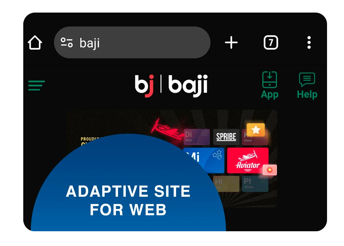 আপনি মোবাইল অ্যাপের মতো সহজে Baji অ্যাডাপটিভ ওয়েব সাইট ব্যবহার করতে পারেন
