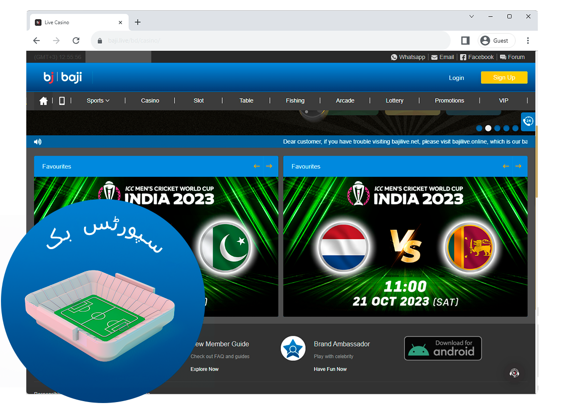 پاکستانی کھلاڑی Baji پر 35+ سے زیادہ کھیلوں کے شعبوں پر شرط لگا سکتے ہیں۔